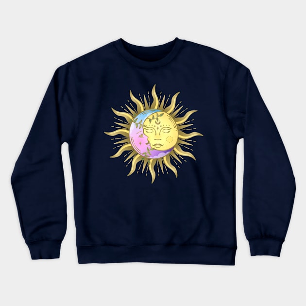 Sun and Moon Crewneck Sweatshirt by moonstruck crystals